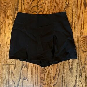 Black Women's High-Waist Skort Shorts
